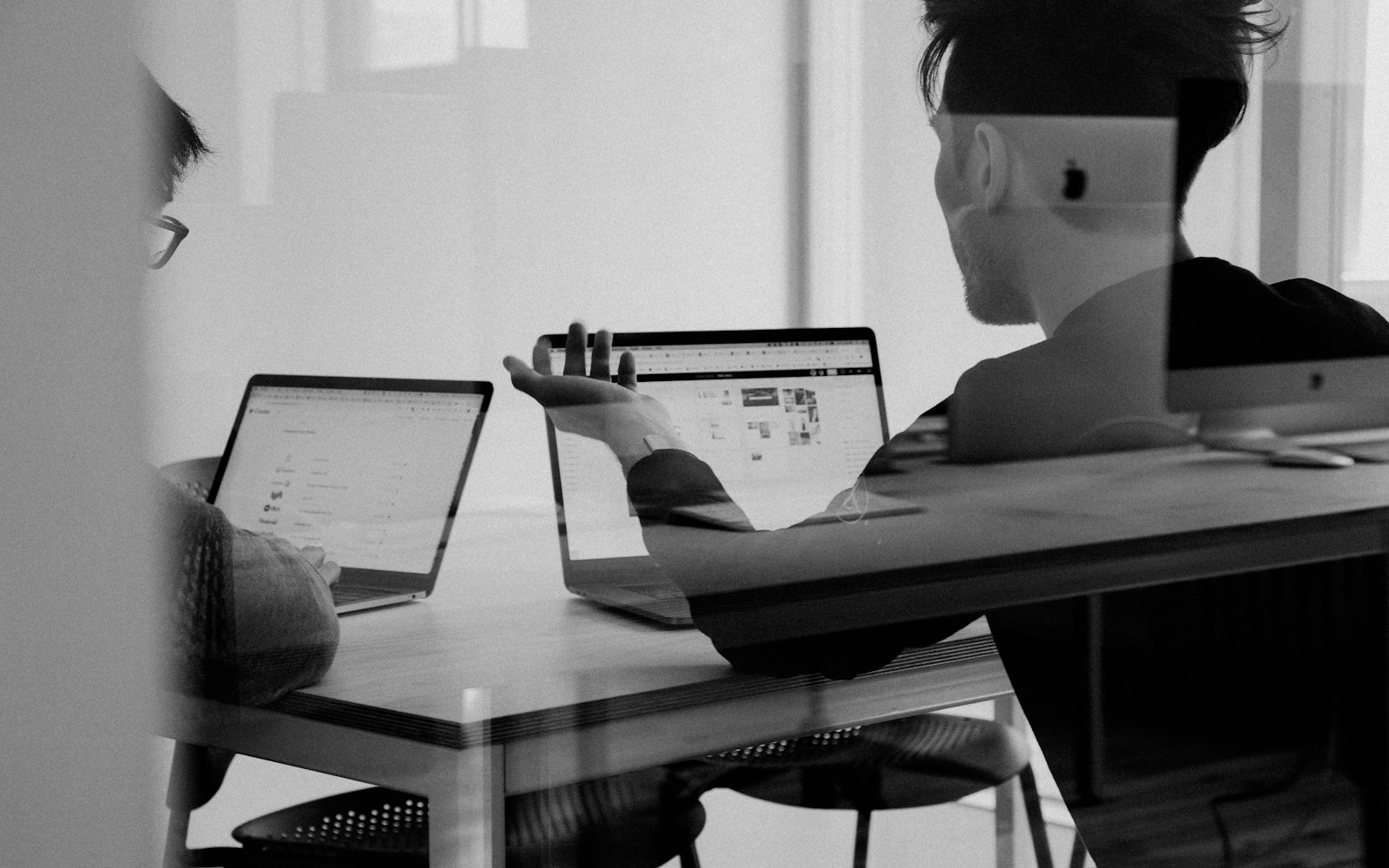 Advisors reviewing a live product